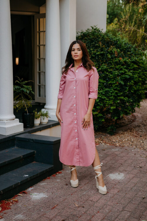 The Pink Shirt Dress