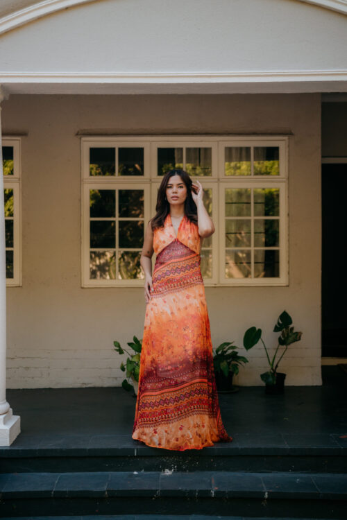 The Tangerine Pure Silk Dress