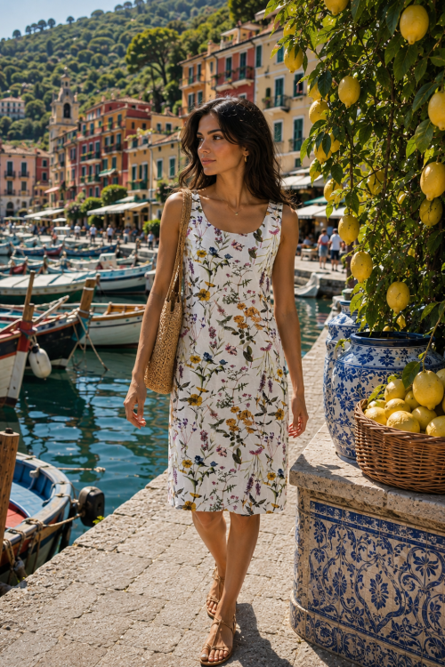 Flower shift dress